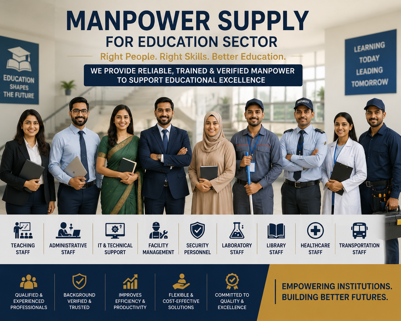 Rental whole manpower supply for education